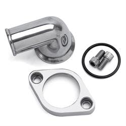 Edelbrock 4818 Polished Aluminum Water Neck, Straight, 90 Degree 