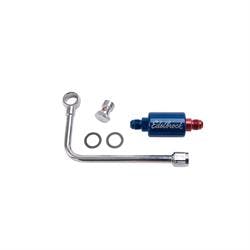 Edelbrock 8134 Single-Feed Fuel Line/Filter Kit, -6 AN Male Inlet