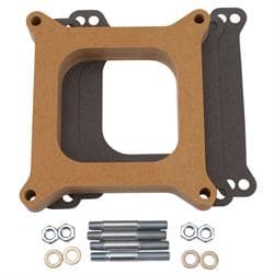 Edelbrock 8720 4- Barrel Carburetor Spacer, Wood, 1 Inch 