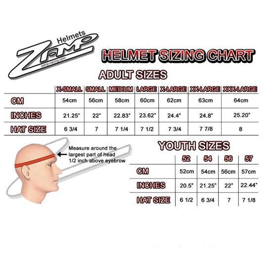 Zamp RZ-42Y Youth Lightweight Graphic Helmet, Snell CMR2016
