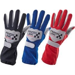 Finish Line Single Layer Racing Gloves, SFI-3.3/1 Leather