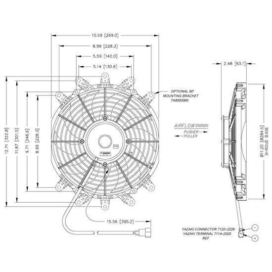Maradyne M103K Reversible "S" Blade Cooling Fan, 10 Inch