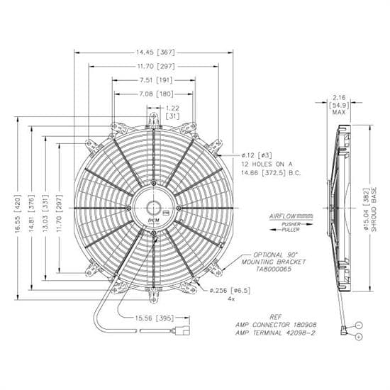 Maradyne M143K Champion Ultra Slim Fan, 14 Inch