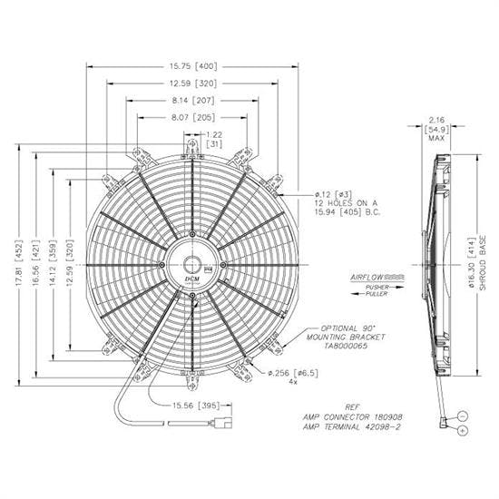 Maradyne M163K Champion Ultra Slim Fan, 16 Inch