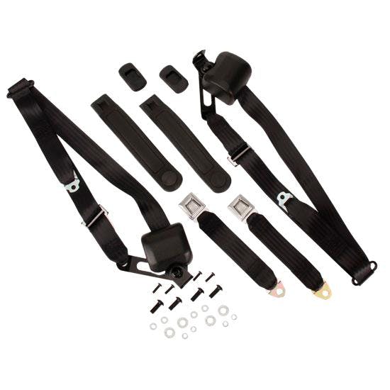 Morris MCSBGM-5A-BK 3-Point Seat Belt Kit, 66-67 Nova, Front Seats