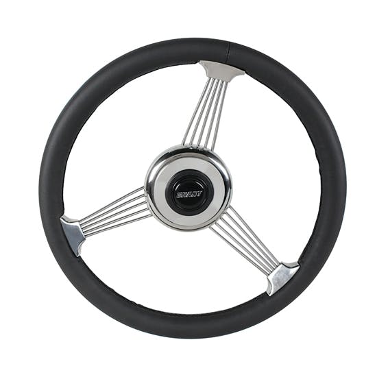 Grant 1050 Classic Banjo Steering Wheel, Black Leather Rim-14-3/4 Inch