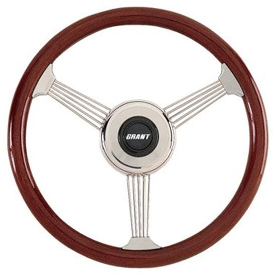 Grant 1057 Classic Banjo Steering Wheel, Mahogany Rim, 14-3/4 Inch