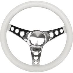 Grant 834W Classic White Vinyl Sterring Wheel 11-1/2 Inch 3 Bolt 