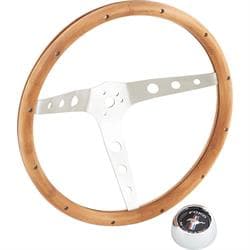 Grant 966 Classic Wood Steering Wheel w/ Mustang Horn Button, 15 Inch