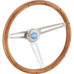 Grant 967 15 Inch Classic Nostalgia Wood Steering Wheel w/ Chevy Horn