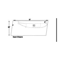 HRP STW0502P-S8-KIT Sprint Car Top Wing Dished Racer 