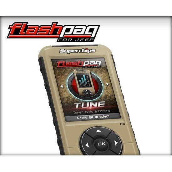Superchips 3874 Flashpaq F5 Programmer, 1998-2014 Jeep Vehicles