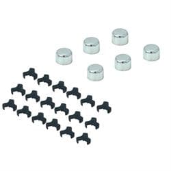 Spectre 1408 Steel Chrome Plated Bolt Caps, 1/2 Inch, 12-13mm, Set/6