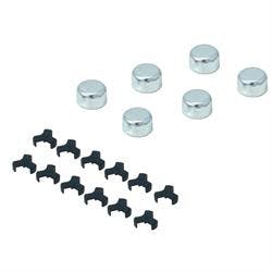 Spectre 1428 Steel Chrome Plated Bolt Caps, 7/16 Inch, 10mm, Set/6
