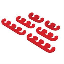 Spectre 4602 Spark Plug Wire Loom/Separator Kit, Plastic, Red, 8-8.8mm