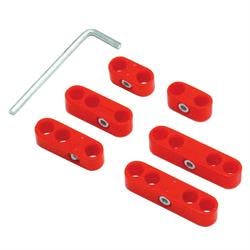 Spectre 4632 Spark Plug Wire Loom/Separator Kit, Plastic, Red, 8-8.8mm