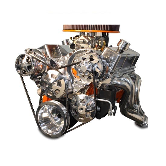 Eddie Motorsports MS10790P VBelt Pulley Kit, SBC, Polished