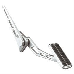Lokar BAG-6004 Brushed Billet Aluminum Throttle Pedal w/ Rubber
