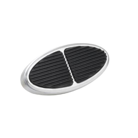 Lokar BAG6107 Standard Oval Billet Aluminum Brake Pedal Pad, Brushed