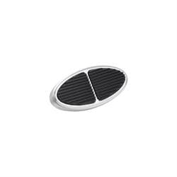 Lokar BAG-6107 Standard Oval Billet Aluminum Brake Pedal Pad, Brushed
