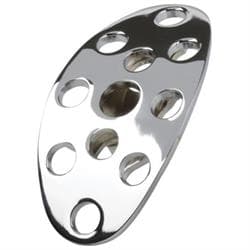 Lokar BAG-6152 Lakester Steel Brake/Clutch Pedal Pad, Chromed