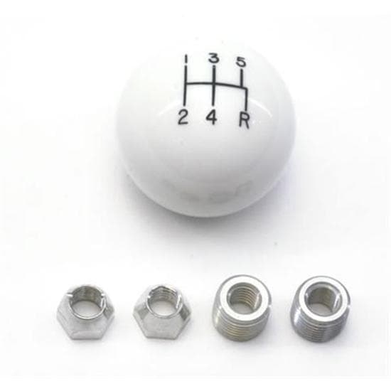 Lokar SK6874 5 Speed White Manual Shift Knobs