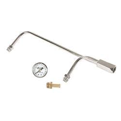 Mr Gasket 1558 Fuel Line Kit, w/Gauge & Fittings, Chrome, 8-21/32 Inch