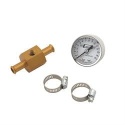 Mr Gasket 1560 Fuel Pressure Gauge, Gold Anodized, 0-15 PSI