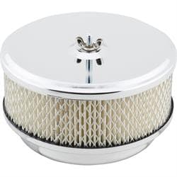 6-3/8 Inch Chrome Air Cleaner, 2 Barrel Carb, 2-5/8 Inch Neck