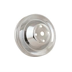 Mr Gasket 4975 Water Pump Pulley, Aluminum, SBC, Long, Double Groove