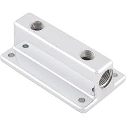 Two Outlet T-Style Chrome Fuel Block