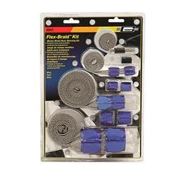 Mr Gasket 8091 Hose Sleeving Kit, Blue Flex, Braid