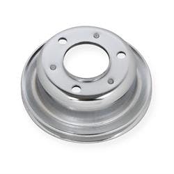 Mr Gasket 8827 Chrome Crankshaft Pulley, 1965-66 SBF, Single Groove