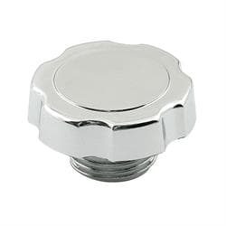 Mr Gasket 9724 Chrome Oil Filler Cap, Screw-In, Late Model GM