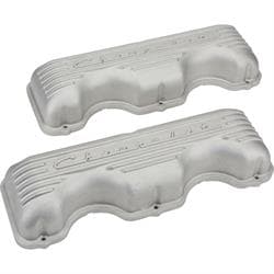 Chevy 348/409 Finned Aluminum Valve Covers, Plain