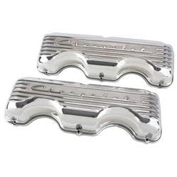 Chevy 348/409 Finned Aluminum Valve Covers, Polishd