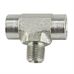 Steel 1/8 Inch NPT Branch Tee Adapter Fitting