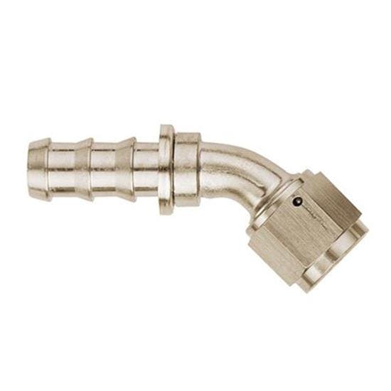 Aeroquip FCE1522 Nickel 45 Degree Push-On Socketless Fitting, -6 AN