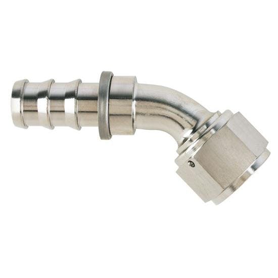 Aeroquip FCE1525 Nickel 45 Deg Push-On Hose Socketless Fitting, -12 AN