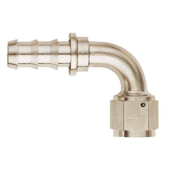 Aeroquip FCE1532 Nickel 90 Degree Push-On Socketless Fitting, -6 AN