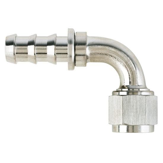 Aeroquip FCE1534 Nickel 90 Deg PushOn Hose Socketless Fitting, 10 AN