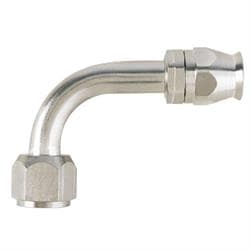90 Degree Nickel Plated AC Fitting, O-Ring Pilot, -10 AN
