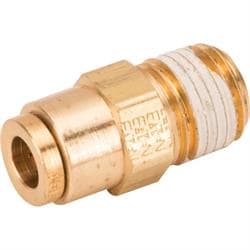 Air Suspension 1/4 In OD to 1/4 In NPT Male Brass Connector