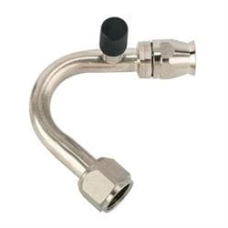 135 Degree Nickel Plated AC Fitting, O-Ring Pilot w/Port, -8 AN