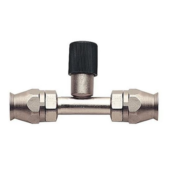 Straight Nickel Plated AC Fitting w/Port, -10 AN to -10 AN