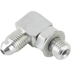 90 Degree AN3 to 3/8 Inch-24 Brake Adapter Fitting