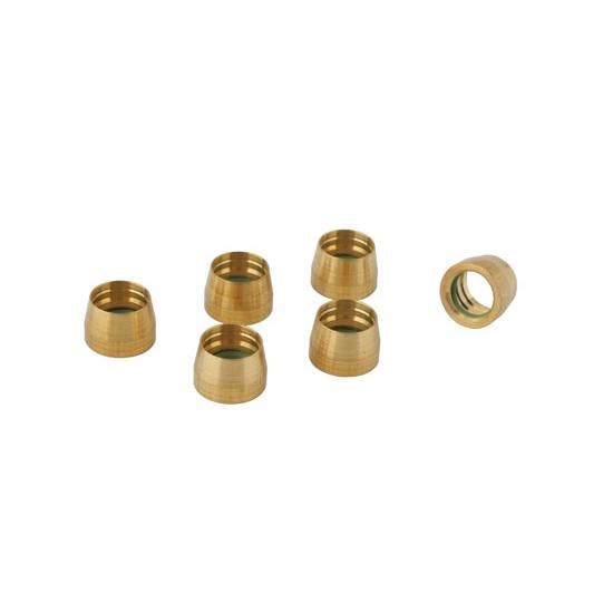 Brass Replacement Sleeves - AN8 AC - Set of 6