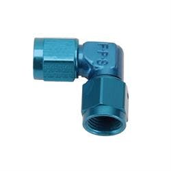 Fragola 496306 Hose End Swivel Coupler Fitting 90 Degree Blue -6AN