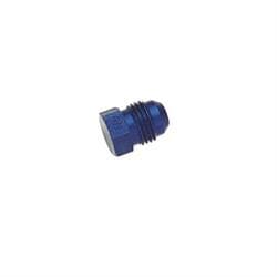Anodized Aluminum -10 AN Flare Plug Fitting, Blue