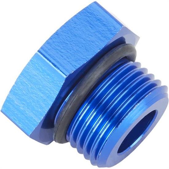 Hex Head -8 AN ORB Plug O-Ring Seal Port Fitting, Blue